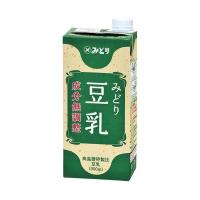 九州乳業 みどり 豆乳 成分無調整 1000ml紙パック×12(6×2)本入×(2ケース)｜ 送料無料 | のぞみマーケット