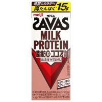 明治 (ザバス)ミルクプロテイン 脂肪ゼロ ココア風味 200ml紙パック×24本入×(2ケース) メーカー 問屋直送｜ 送料無料 | のぞみマーケット
