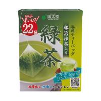 国太楼 宇治抹茶入り緑茶三角ティーバッグ 22P 44g(22袋)×12袋入｜ 送料無料 | のぞみマーケット