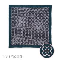 刺し子キット・一目刺しの花ふきん 桜の花（藍） | 布がたり　ヤフー店