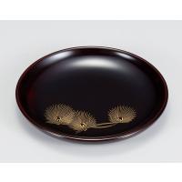 和食器 銘々皿 5枚組 会津漆器 菓子皿 木製 4.5寸 丸 金虫 漆塗り 会津 