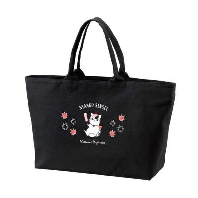 夏目友人帳とOUTDOOR コラボ　トートバッグ　黒 夏目友人帳とOUTDOOR コラボ トートバッグ 黒 - メルカリ