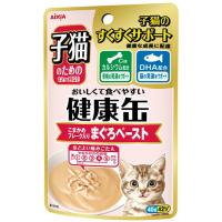 アイシア　健康缶パウチ　子猫のためのこまかめフレーク入りまぐろペースト　40g【子猫用】 | わーるどぽけっと