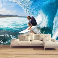 壁紙 おしゃれ ３d 立体 輸入壁紙 部屋 リビング 防水 防カビ 防音 波 海 ビーチ サーフィン Diy Ae おしゃれ壁紙カーテンのペンギン堂 通販 Yahoo ショッピング