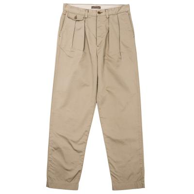WORKERS ワーカーズ Officer Trousers, 2 Tuck, Khaki No-1, 10oz