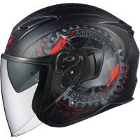 OGK オージーケー カブト オープンフェイス  ヘルメット EXCEED エクシード DARKNESS ダークネス フラットブラックレッド XS (54-55cm) | OCCroom’s