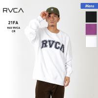 【SALE】 RVCA/ルーカ メンズ トレーナー 長袖 ビッグロゴ オーバーシルエット 秋冬物 ブラック 黒 パープル 紫 ホワイト 白 おしゃれ BB042-009 | OC STYLE