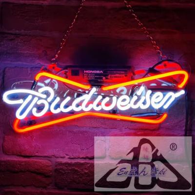 オーダーメイド　ネオン管 Budweiser 店内装飾 アメリカン 雰囲気作り バドワイザー ネオンサイン 幅75.5cm ジャンク 電飾看板 ネオン管