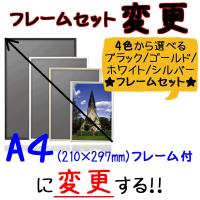 【A4サイズフレームセットへ変更】アートポスター/A4(210 x 297mm)/４色から選べるフレームセット 