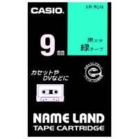 カシオ計算機 / ラベルテープ XR-9GN 緑に黒文字 9mm / ラベルライター用テープカートリッジ / p353603 | オフィスマーケットYahoo!店
