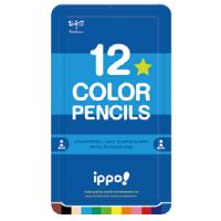 スライド缶入色鉛筆　１２色　ブルー　CL-RPM0412　トンボ鉛筆　※ゆうパケット対応可 | オフィス ユー