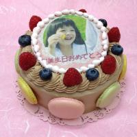 生チョコレートケーキ　バースデーケーキ　お誕生日　パーティー　記念日　サプライズ（丸）５号 