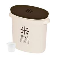 パール金属 日本製 米びつ 5kg ブラウン 計量カップ付 お米 袋のまま ストック RICE HB-2168 | OIDEMAI