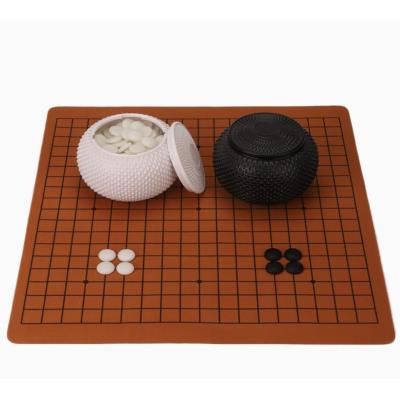 囲碁　碁盤セット 囲碁セット 将碁屋マット9路19路2枚組囲碁盤セット(ガラス碁石梅