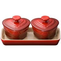 ル・クルーゼ(Le Creuset) 耐熱容器 プチ・ラムカン・ダムール・セット チェリーレッド 耐熱 耐冷 電子レンジ オーブン 対応 【日本正規販 | お買い得STORE