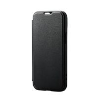 エレコム iPhone 13 mini ハイブリッドケース 耐衝撃 TOUGH SLIM 360度保護 フラップ ブラック PM-A21ATS3FBK | お買い得STORE