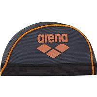 arena(アリーナ) スイムキャップ メッシュキャップ Mサイズ ARN-6414 ブラック×Fオレンジ(BFOG) | お買い得STORE
