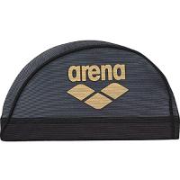 arena(アリーナ) スイムキャップ メッシュキャップ Sサイズ ARN-6414 ブラック×ゴールド(BGD) | お買い得STORE