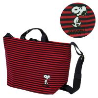 PEANUTS ROOTOTE デリボーダーバッグ (レッド) スヌーピー トートバッグ 2wayバッグ ショルダー マチ付き ボーダー ルートート | おかいものSNOOPY