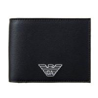 EMPORIO ARMANI エンポリオアルマーニ 60サイズ Y4R165 YLA0E 81072 二つ折り財布 ブラック ワンポイント メンズ | フリースタイルヤフー店