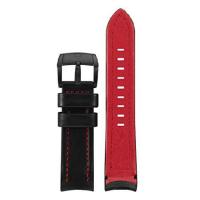Luminox Men's 5127 Space Series Black ＆ Red Leather Strap Stainless Steel Buckle Watch Band(並行輸入品) | オーエルジー