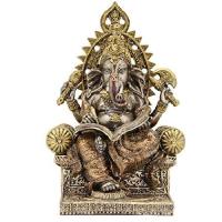 Leekung Ganesha Statue Home Decoration, Elephant God Ganesh Statues in Antique Finish, Hindu Ganesha Figurine Meditation Decor 8.3 inch(並行輸入品) | オーエルジー