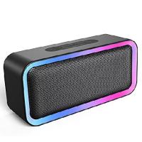 Kunodi Bluetooth Speaker, Bluetooth 5.0 Wireless Portable Speaker with 10W Stereo Sound, Party Speakers with Ambient RGB Light,18-Hour Playtime,IPX5 W | オーエルジー