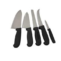 Cozzini Cutlery Imports ナイフセット - 5、10、15ピースセット - ブラックハンドル - カミソリシャープ商用キッチンカトラリー - 料理ナイフ(5個(並行輸入品) | オーエルジー