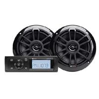 MB Quart Coaxial Speakers with Bluetooth Source Unit (Black) - 6.5 Inch, 160 Watt Each, Marine Grade Waterproof, LCD Display, Set of 2 Spe(並行輸入品) | オーエルジー