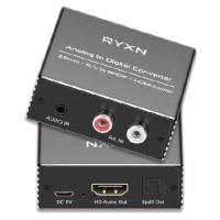 Analog to Digital Audio Converter, RCA ＆ 3.5mm to Optical ＆ HDMI Audio Converter, R/L ＆ 3.5mm to Spdif Toslink ＆ HDMI Audio Out, for Home KTV TV D | オーエルジー