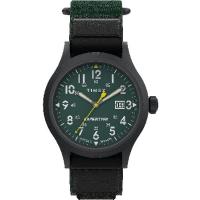 Timex メンズ Expedition Scout 40mm 腕時計 - グリーン ファストラップ グリーンダイヤル IP ブラックケース, グリーン | オーエルジー