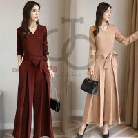 パーティードレスオールインワンパンツドレス結婚式ワイドパンツvネック長袖春秋ガウチョ大きいサイズガウチョパンツ 人気ブランドの