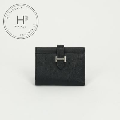 ⭐️ 極美品 エルメス ベアン ミニ エプソン ブラック シルバー金具 鑑定済 エルメス ベアンスフレ ブラック ヴォーエプソン シルバー金具