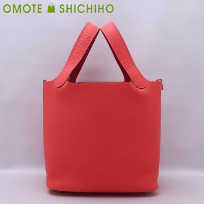 美品 正規品 エルメス ピコタン ハンドバッグ HERMES ピコタンPM 赤 HERMES超希少☆ピコタンロックPM ルージュ赤 直営 他の色も◎ (HERMES