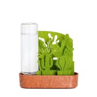 積水樹脂 置物 グリーン 幅15cm 自然気化式加湿器 うるおい 小さな庭 サボテン寄せ植え ULG-SB-GR | ワンストップ