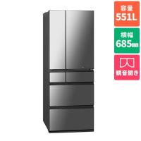 【標準設置料金込】【長期5年保証付】パナソニック(Panasonic) NR-F55WX2-X オニキスミラー 5ドア冷蔵庫 観音開き 551L 幅685mm | ワンズマートYahoo!ショッピング店