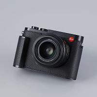 対応 Leica ライカ Q2 カメラケース カメラカバー カメラバッグ カメラホルダー EPSOM 銀付牛革 + メタルベース + メタルグリップ、 | ワントゥデイ