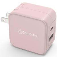 FUNMAXJAPAN　2ポートUSB-C Fast Charger(PD20w share）　CellCube　CC-AC04-0504　薄桜 | onHOME(オンホーム)