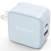 FUNMAXJAPAN　2ポートUSB-C Fast Charger （12w + PD20w）　CellCube　CC-AC07-0573　白藍 | onHOME(オンホーム)