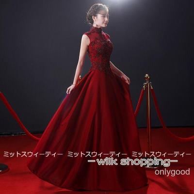 ロングドレス ワインレッドの商品一覧 通販 - Yahoo!ショッピング