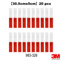 3M 反射テープ　リフレクター　反射板　ダイアモンド級　983-326　赤/白　[幅5cm×長さ30.5 cm] (20 pcs) | ONYX JAPAN