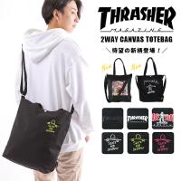 THRASHER メンズ レディース スラッシャー ショルダーバッグ メンズ 斜めがけ 斜めがけバッグ トートバッグ 2way キャンバスバッグ キャンバスショルダーバッグ | Opabinia