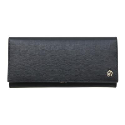 ダンヒル　長財布　ロゴプレート　スマート　本革　ビジネス可　ブラック　極美品 dunhill ダンヒル 長財布 革 メンズ ブランド 財布 おしゃれ