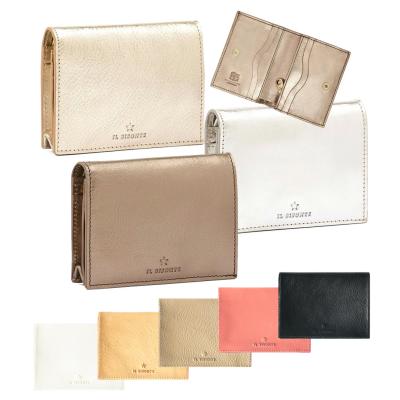 しゅ様7/8迄値下げ/新品【IL BISONTE】2つ折財布/メタリックピンク IL BISONTE - 2つ折財布【正規取扱品】 - Sheth Online Store