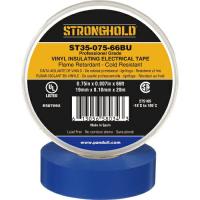 ストロングホールド StrongHoldビニールテープ 耐熱・耐寒・難燃 プロ仕様グレード 青 幅19.1mm 長さ20m ( ST35-075-66BU ) ストロングホールド | ORANGE TOOL TOKIWA
