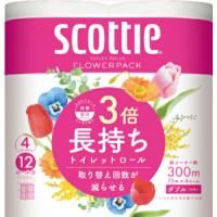 クレシア トイレットペーパー スコッティフラワーパック3倍長持ち4ロールダブル(22767/22775) ( 22749 ) 日本製紙クレシア(株) | ORANGE TOOL TOKIWA