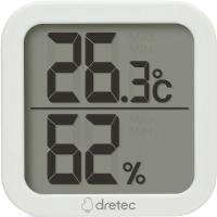 dretec デジタル温湿度計「クラル」 ホワイト  ( O-414WT ) | ORANGE TOOL TOKIWA