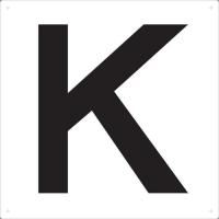 TRUSCO 表示板 アルファベット「K」 420X420 ( TAEH-K ) トラスコ中山(株) | ORANGE TOOL TOKIWA