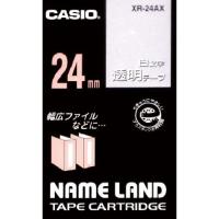 カシオ ネームランド用透明テープに白文字24mm ( XR-24AX ) カシオ計算機(株) | ORANGE TOOL TOKIWA