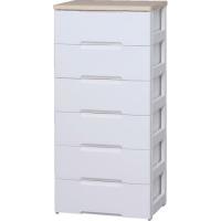 IRIS 250132 ウッドトップチェスト 6段 ホワイト/ペアー ( HG-556-WH ) | ORANGE TOOL TOKIWA